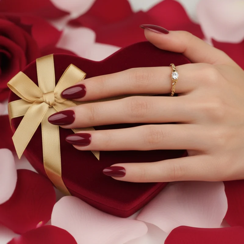 French Short Almond Nails - GD36 - Image 4